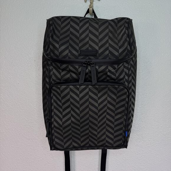Uri Minkoff Handbags - Uri Minkoff Stanton Backpack Laptop Bag Chevron Nylon Black Travel School NEW